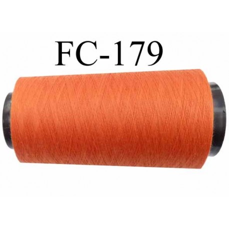 Cone de fil n° 120 polyester couleur orange longueur du cone 1000 mètres bobiné en France