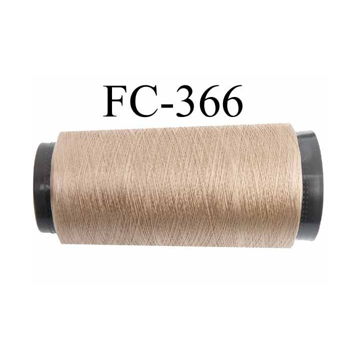 Cone de fil n°2/70 nylon couleur bronze clair caramel blond brilland longueur 2000 mètres bobiné en France