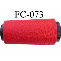 Cone de fil mousse polyester fil n° 110 couleur rouge longueur 5000 mètres bobiné en France