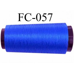 Cone de fil n°2/70 nylon couleur bleu brillant longueur 1000 mètres bobiné en France