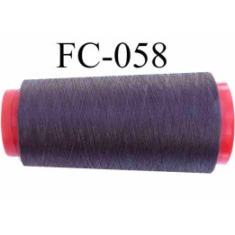 Cone de fil nylon 2/70 solide couleur marron bronze longueur 1000 mètres bobiné en France