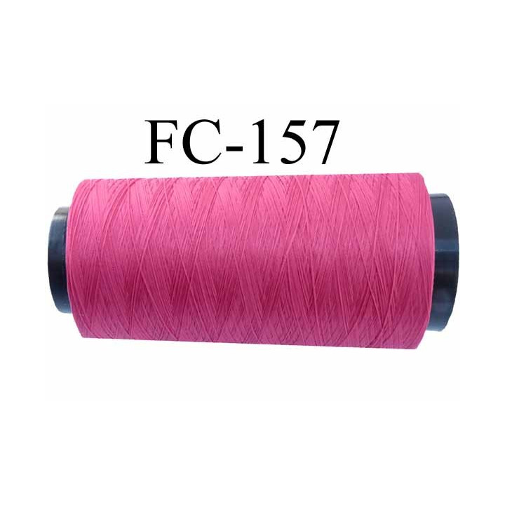 Cone de fil mousse polyamide fil n° 120 couleur fushia foncé  longueur du cone 2000 mètres bobiné en France