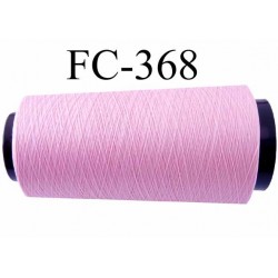 Cone de fil mousse texturé polyester fil n°110 couleur rose bonbon longueur du cone 1000 mètres bobiné en France