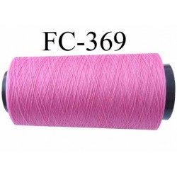 Cone de fil mousse polyamide fil n°120 couleur rose fushia clair longueur du cone 2000 mètres bobiné en France