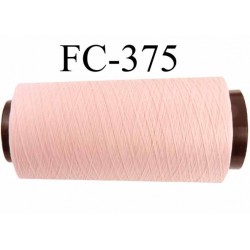 Cone de fil mousse polyamide fil n°120 couleur rose pétale longueur du cone 1000 mètres bobiné en France