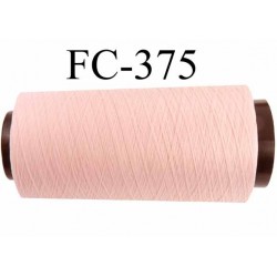 Cone de fil mousse polyamide fil n°120 couleur rose pétale longueur du cone 5000 mètres bobiné en France