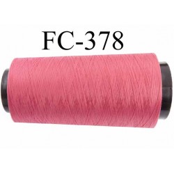 CONE de fil mousse polyamide fil n° 100 / 2 couleur rose framboise  longueur de 2000 mètres bobiné en France