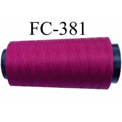 CONE de fil mousse polyamide fil n° 100 / 2 couleur prune bordeau longueur de 1000 mètres bobiné en France 