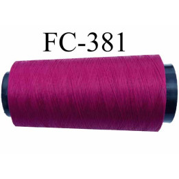 CONE de fil mousse polyamide fil n° 100 / 2 couleur groseille  longueur de 5000 mètres bobiné en France 