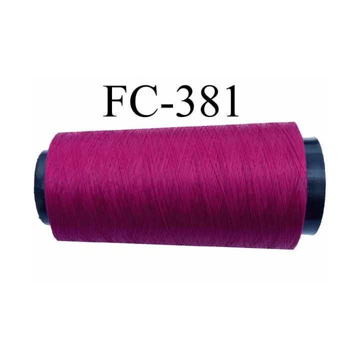 CONE de fil mousse polyamide fil n° 100 / 2 couleur groseille  longueur de 5000 mètres bobiné en France 