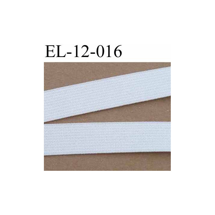 élastique plat  largeur 12 mm  souple couleur blanc prix au mètre 