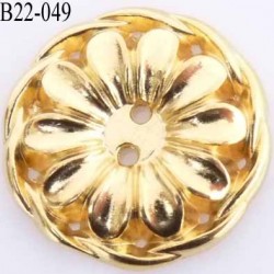 bouton 22 mm couleur doré en métal très joli la couleur est celle d'une pièce d'or diamètre 22 mm