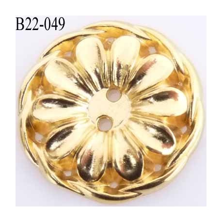 bouton 22 mm couleur doré en métal très joli la couleur est celle d'une pièce d'or diamètre 22 mm