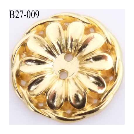 bouton 27 mm couleur doré en métal très joli la couleur est celle d'une pièce d'or diamètre 27 mm