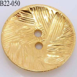 bouton 22 mm couleur doré en métal très joli la couleur est celle d'une pièce d'or diamètre 22 mm