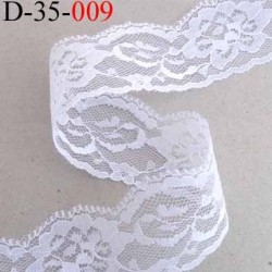 dentelle synthétique largeur 35 mm couleur blanc vendu au mètre