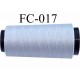 Cone de fil mousse polyester fil n° 160 couleur gris longueur 2000 mètres bobiné en France