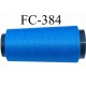 Cone de fil mousse polyester fil n° 160 couleur bleu longueur 1000 mètres bobiné en France