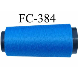 Cone de fil mousse polyester fil n° 160 couleur bleu longueur 5000 mètres bobiné en France