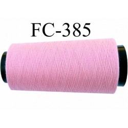 Cone de fil n° 120 polyester couleur rose malabar longueur de la bobine 1000 mètres bobiné en France