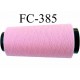 Cone de fil n° 120 polyester couleur rose malabar longueur de la bobine 5000 mètres bobiné en France