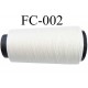 Cone de fil 1000 m mousse polyester n° 110 polyester couleur blanc longueur 1000 mètres bobiné en France