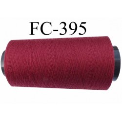 cone de fil polyester fil n°80 couleur bordeau longueur du cone 2000 mètres bobiné en France