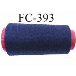 cone de fil polyester fil n°80 couleur bleu marine longueur du cone 1000 mètres bobiné en France