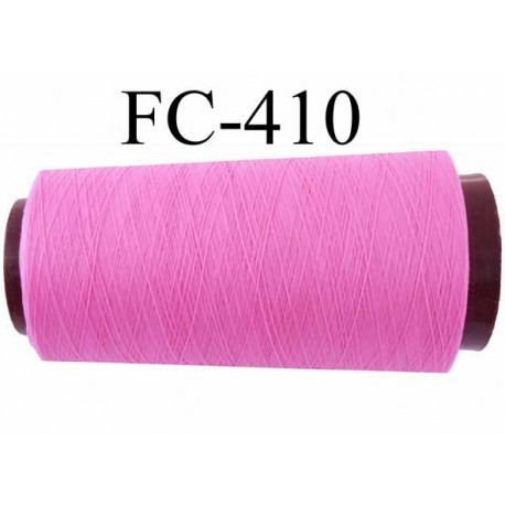 CONE de fil mousse Polyester texturé fil n° 120 couleur rose longueur de 1000 mètres bobiné en France