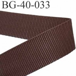 sangle galon a plat syntéthique couleur marron superbe très très solide largeur 4 cm épaisseur 1.6 mm prix au mètre