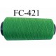 Cone de fil polyamide continu fil n° 60 très très solide couleur vert longueur du cone 1000 mètres bobiné en France