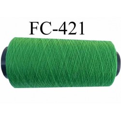Cone de fil polyamide continu fil n° 60 très très solide couleur vert longueur du cone 2000 mètres bobiné en France