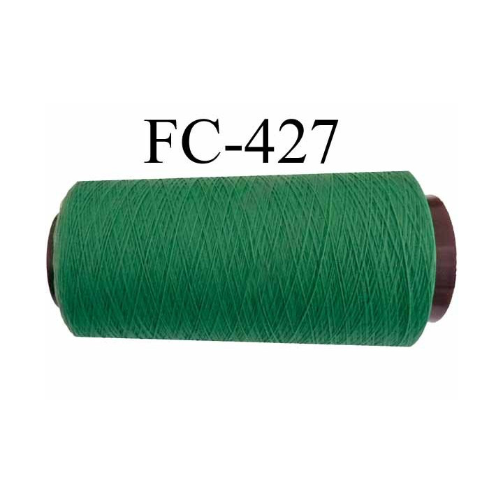 Cone de fil mousse texturé polyester fil n°160 couleur ver longueur du cone 5000 mètres bobiné en France