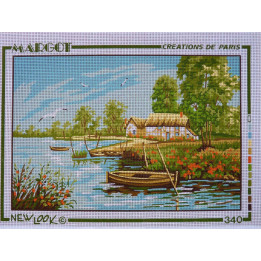 canevas 30x40 marque MARGOT CREATION DE  PARIS thème  new look dimension 30 cm par 40 centimètres 100 % coton