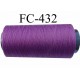 CONE de fil mousse polyamide fil n° 120 couleur prune violet longueur de 1000 mètres bobiné en France