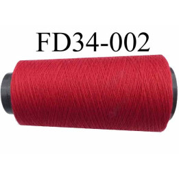 Cone ( en Destockage ) de fil  polyester  fil n°35 couleur rouge longueur du cone 1000 mètres bobiné en France