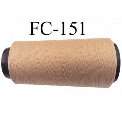 Cone de fil mousse polyamide fil n° 120 couleur beige chair peau longueur du cone 1000 mètres fabriqué en France