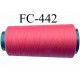 Cone de fil mousse polyester texturé fil n° 165 couleur rouge longueur 2000 mètres bobiné en France