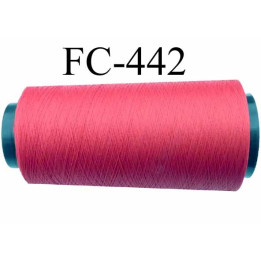 Cone de fil mousse  polyester texturé fil n° 165 couleur rouge  longueur 2000 mètres bobiné en France