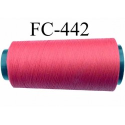 Cone de fil mousse polyester texturé fil n° 165 couleur rouge longueur 5000 mètres bobiné en France