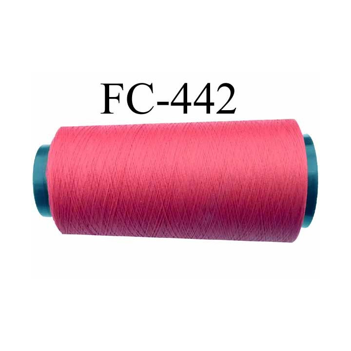 Cone de fil mousse  polyester texturé fil n° 165 couleur rouge  longueur 5000 mètres bobiné en France