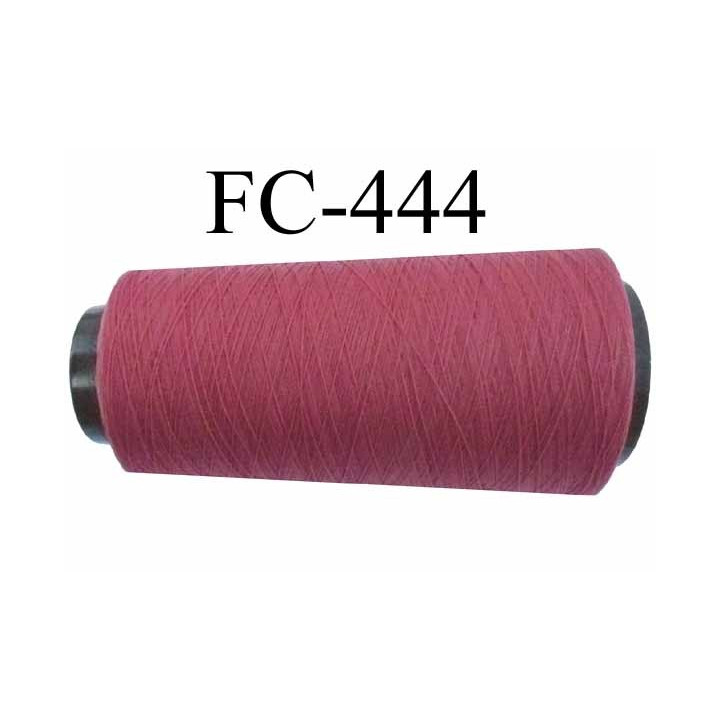 Cone de fil mousse  polyester texturé fil n° 165 couleur lie de vin clair longueur 1000 mètres bobiné en France