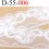 Dentelle noir largeur 55 mm synthétique couleur blanc motif fleur prix au mètre