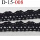 dentelle crochet en coton largeur 15 mm couleur noir provient d'une ancienne mercerie parisienne prix au mètre