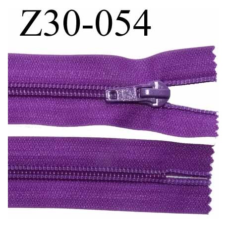 fermeture zip à glissière longueur 30 cm couleur violet non séparable zip nylon largeur 3,2 cm largeur du zip 6 mm 