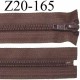 fermeture zip à glissière longueur 20 cm couleur marron non séparable zip nylon largeur 3,2 cm largeur du zip 6.5 mm 