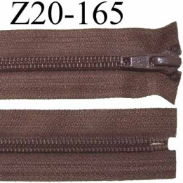 fermeture zip à glissière  longueur 20 cm couleur marron non séparable zip nylon largeur 3,2 cm largeur du zip 6.5 mm 