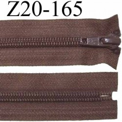 fermeture zip à glissière  longueur 20 cm couleur marron non séparable zip nylon largeur 3,2 cm largeur du zip 6.5 mm 