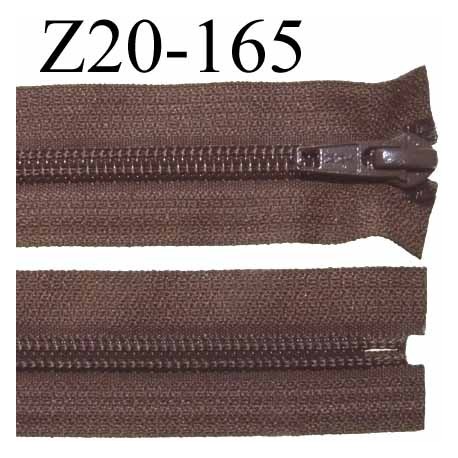 fermeture zip à glissière longueur 20 cm couleur marron non séparable zip nylon largeur 3,2 cm largeur du zip 6.5 mm 