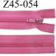fermeture zip à glissière longueur 45 cm couleur fushia non séparable zip nylon largeur 3,2 cm largeur du zip 6.5 mm 